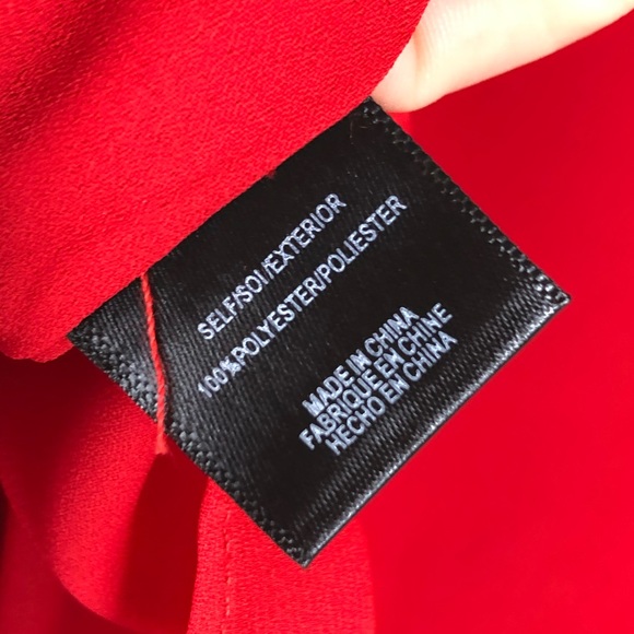 WAYF Vibrant Red Lace Cami Tank Top Blouse Small - Picture 4 of 5